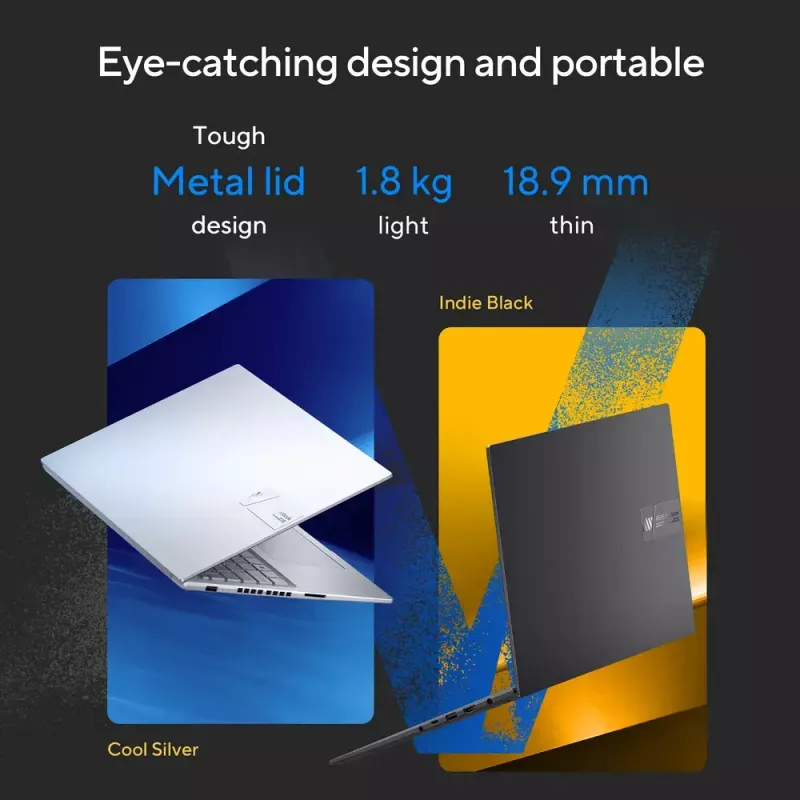 ASUS Vivobook 16X K3605VU-WS96 Intel® Core™ i9 i9-13900H Sülearvuti 40,6 cm (16 tolli) WUXGA 16 GB DDR4-SDRAM 1 TB SSD NVIDIA GeForce RTX 4050 Wi-Fi 6E (802.11ax) Windows 11 Home Hõbedane