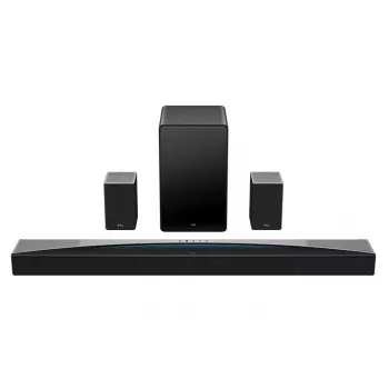 TCL Q Q85H Class 7.1.4 kanaliga heliriba koos Dolby Atmose, juhtmevaba bassikõlari ja juhtmevabade surround-kõlaritega