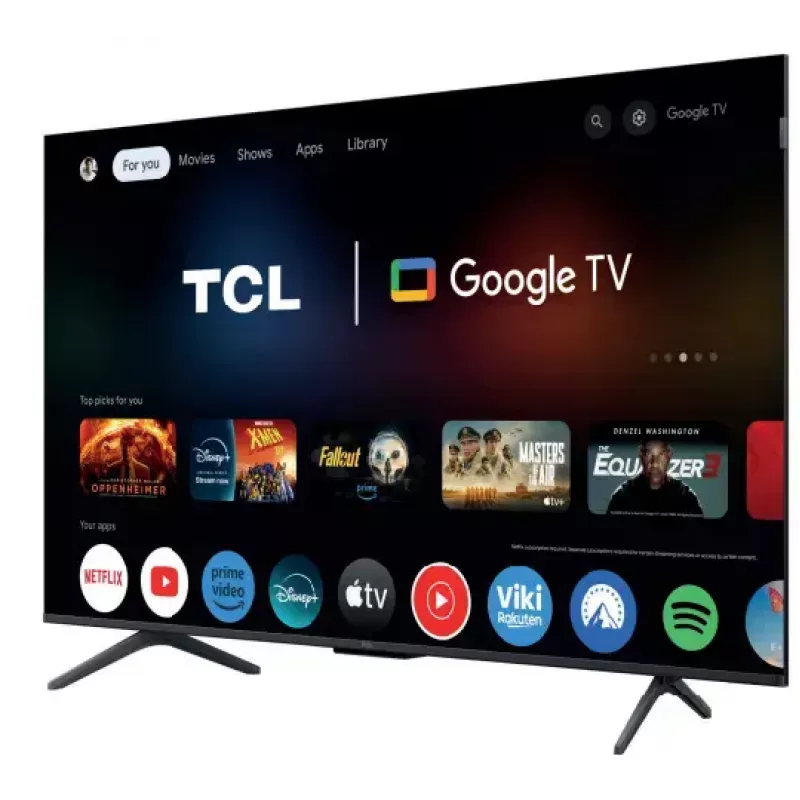 TCL 50C61K 50 tolli (127 cm) QD-Mini LED 4K Ultra HD nutiteler, Google TV, Wi‑Fi, metallist