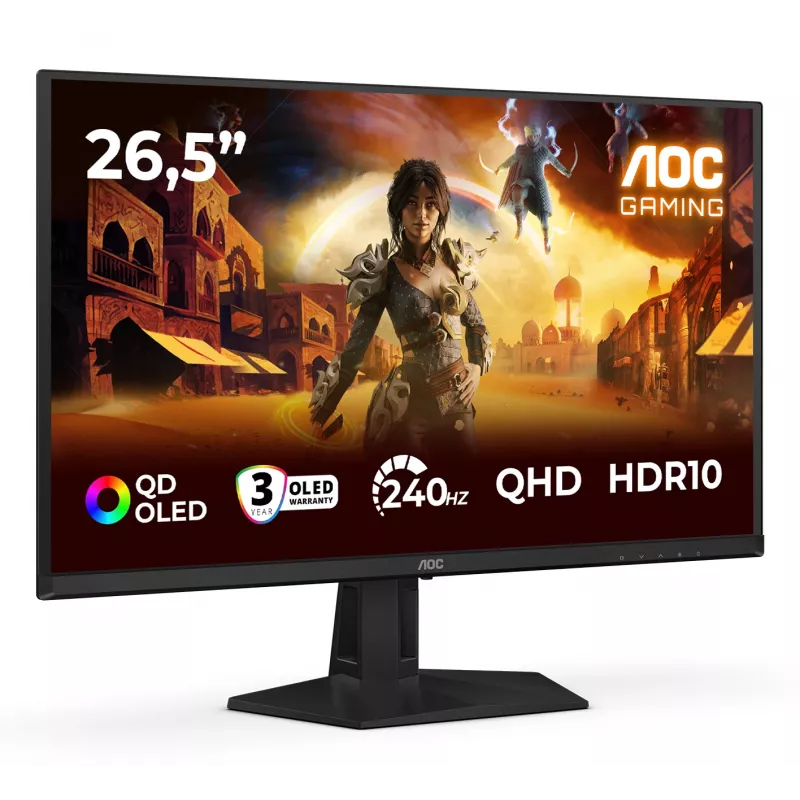 AOC G4 Q27G41ZDF arvutimonitor 67,3 cm (26,5 tolli) 2560 x 1440 pikslit Quad HD QD-OLED Must, Punane