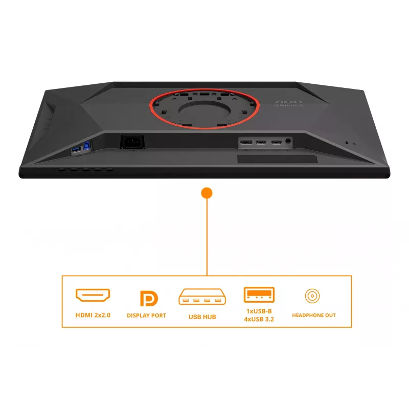 AOC G4 25G4KUR arvutimonitor 62,2 cm (24,5 tolli) 1920 x 1080 pikslit Full HD LED must, punane
