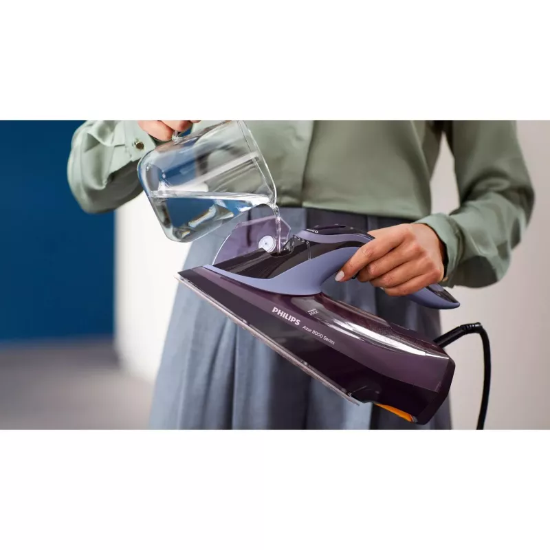 Philips 8000 series DST8021/30 triikraud Aurutriikraud SteamGlide Elite tallaga 3000 W Violetne