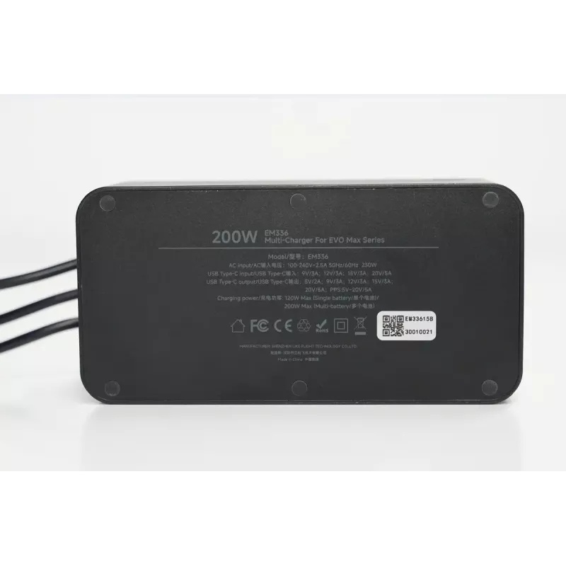 Laadija Autel mitmiklaadija EVO Max seeriale mudel 102002545 — 3-akuline, USB-C, 120 W laadimisvõimsus, 100–240 V sisend