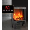Elektriline küttekeha Carruzzo Q20P õlitäitega radiaator, 1800 W, 15–45 °C, klaaskorpus, kaugjuhtimispult/äpp/puutetundlik juhtimine, taimer 1–12h, seinale või põrandale, must