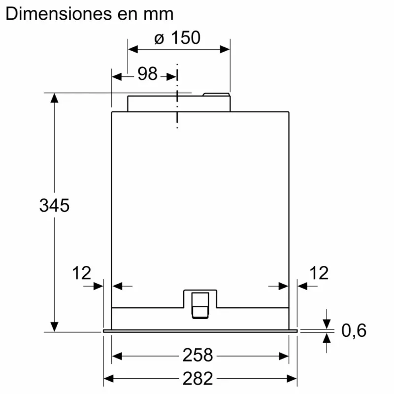 Bosch Serie 8 DLN78PC60 sisseehitatud õhupuhasti must 590 m³/h