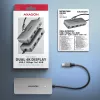 Axagon HMC-CUB83X2 USB 10Gbps jaotur, 2x USB-A, USB-C, HDMI & DP 4k/144Hz, RJ-45, PD 100W