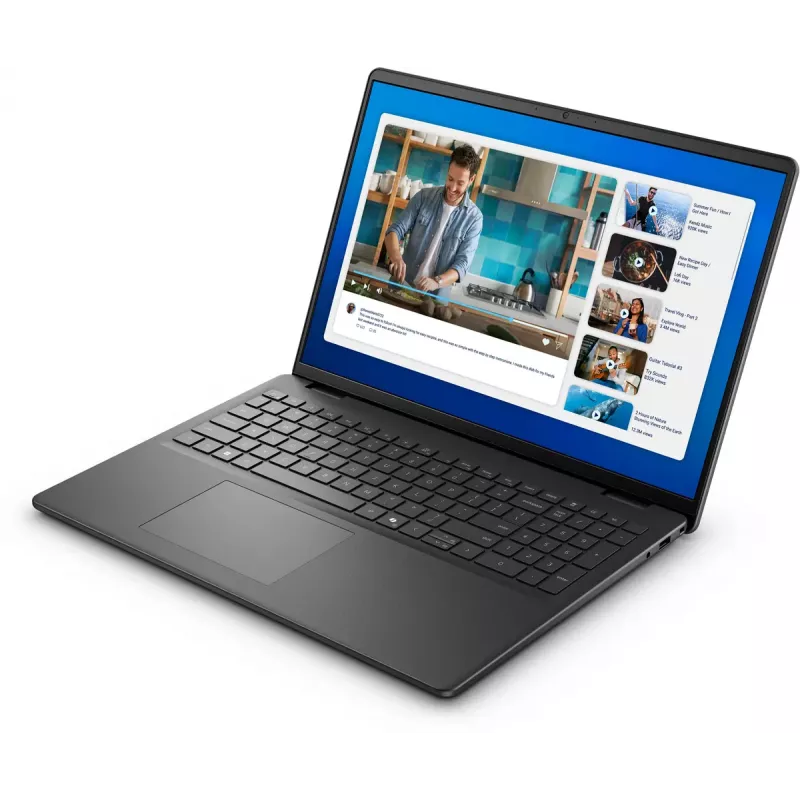 Sülearvuti Dell DC16250 — Intel Core 5 120U, 16 tolli (1920x1200) Full HD+, 16 GB DDR5, 1 TB SSD, Ubuntu, Must
