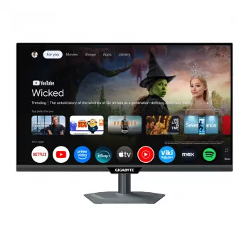 27-tolline GIGABYTE M27QS 2K QHD nutimonitor — 2560x1440, 180 Hz, 1 ms, 350 cd/m², FreeSync, DisplayHDR400, HDMI 2.0, DP 1.4