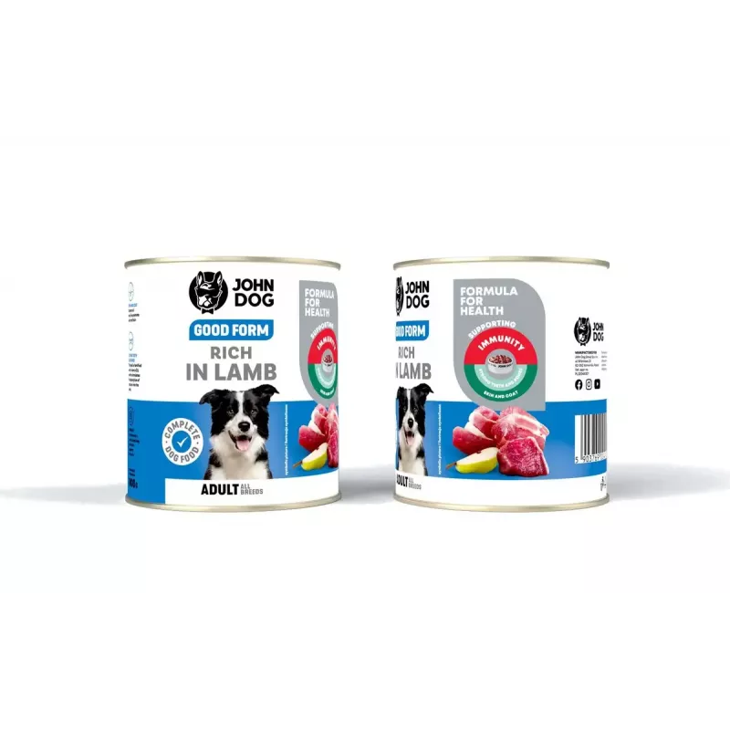 John Dog Good Form Adult Lamb koeratoit, 800 g