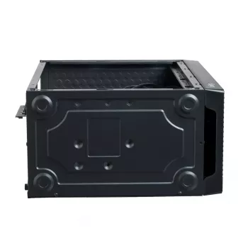 PC korpus Akyga AK35BK Micro Tower, Micro-ATX/Flex-ATX/Mini-ITX, max GPU 25 cm, max CPU jahuti 14 cm, 2×3,5 tolli + 2×2,5 tolli pesa, USB 2.0×2, must