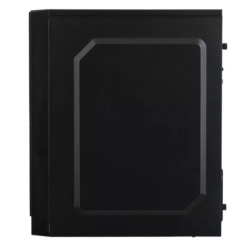 PC korpus Akyga AK35BK Micro Tower, Micro-ATX/Flex-ATX/Mini-ITX, max GPU 25 cm, max CPU jahuti 14 cm, 2×3,5 tolli + 2×2,5 tolli pesa, USB 2.0×2, must