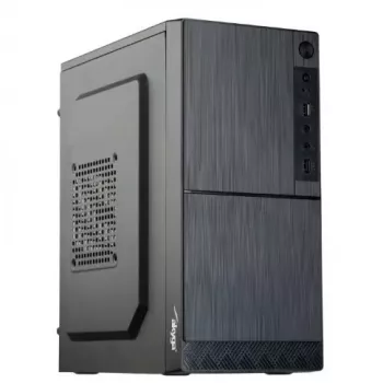 PC korpus Akyga AK35BK Micro Tower, Micro-ATX/Flex-ATX/Mini-ITX, max GPU 25 cm, max CPU jahuti 14 cm, 2×3,5 tolli + 2×2,5 tolli pesa, USB 2.0×2, must