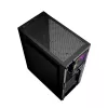 PC-korpus GEMBIRD Fornax 2500 Midi Tower must — ATX/ITX tugi, karastatud klaas, RGB, 3x120mm ees, 2x2,5-tollist pesa