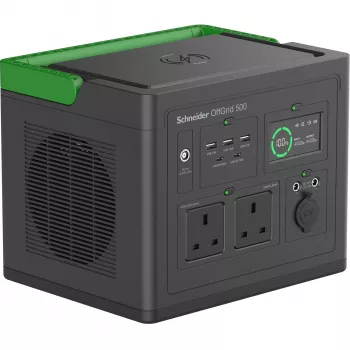 APC SE OffGrid kaasaskantav toitejaam 500 - Li-Ion aku, LCD, 2x Ühendkuningriigi pistikupesa, 3x USB-A, 2x USB-C, 3x 12V, juhtmevaba laadija