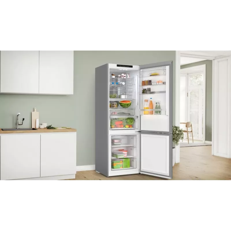 Bosch Serie 6 KGN49LBCF külmik-sügavkülmik Vabaltseisev 440 L Must