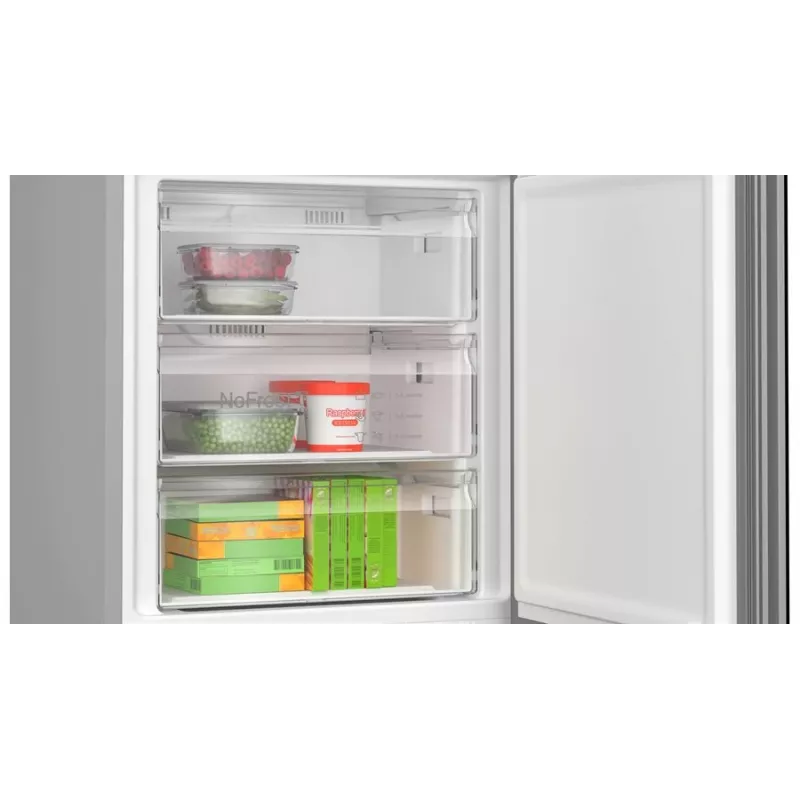 Bosch Serie 6 KGN49LBCF külmik-sügavkülmik Vabaltseisev 440 L Must