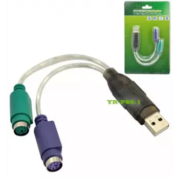 Microconnect USBA2PS2 PS/2 kaabel 0,3 m 2x 6-p Mini-DIN USB A Hall