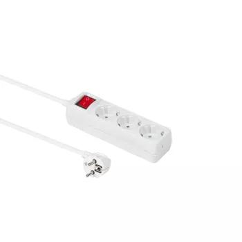 Microconnect GRU0033WS toitejuhe 3 m 3 vahelduvvoolupistikut Valge