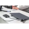Manhattan USB-C dokk/jaotur kaardilugeja ja MST-ga, pordid (x7): Ethernet, HDMI (x2 4k@60Hz), USB-A (x3) ja USB-C, Power Delivery (PD) 100W – vajab välist USB-C laadijat (ei kuulu komplekti). USB-toitega (välist toiteallikat pole vaja), kui PD-d ei kasutata
