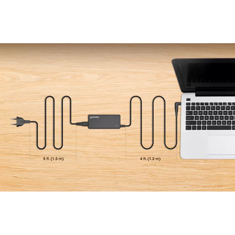Manhattan Universaalne Sülearvuti/Laptop EL Toiteadapter, 65W, Automaatne 9 Pistikotsaga, Ühildub Enamiku Sülearvutitega, Ideaalne Asendustoiteallikas, EL Toitekaabel, Ühildub, Aga Mitte Ainult: Acer, Asus, Dell, Fujitsu, HP, Lenovo, Samsung, Toshiba Ja Palju Muud