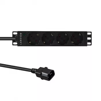 Rack PDU Lanview LVR-2MSCH-SCH-C13-4 — Lanview toitejaotusseade mudel LVR-2MSCH-SCH-C13-4