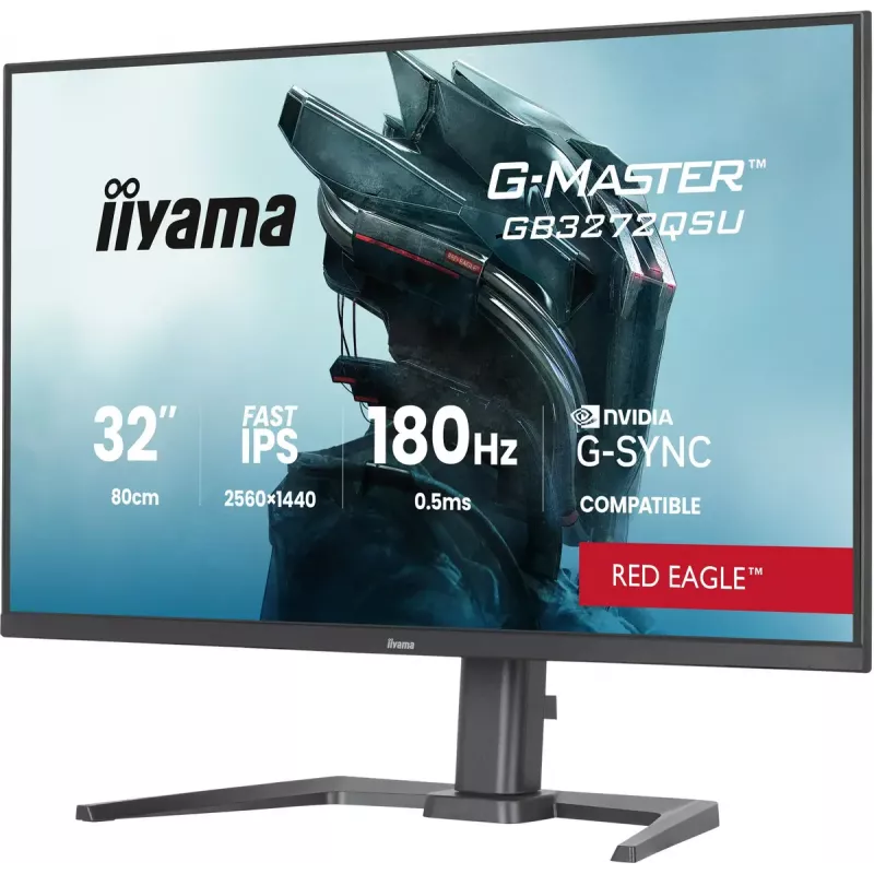 iiyama G-MASTER GB3272QSU-B1 arvutimonitor 80 cm (31.5 tolli) 2560 x 1440 pikslit Quad HD LED Must