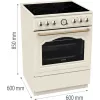 Gorenje GECS6B70CLI vabaltseisev pliit keraamilise keeduplaadiga Beež