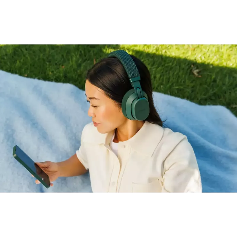 Juhtmevabad peapaelaga kõrvaklapid Fairphone Fairbuds XL — Bluetooth, USB-C, kõned ja muusika, 20–20000 Hz, 10 m leviulatus, roheline