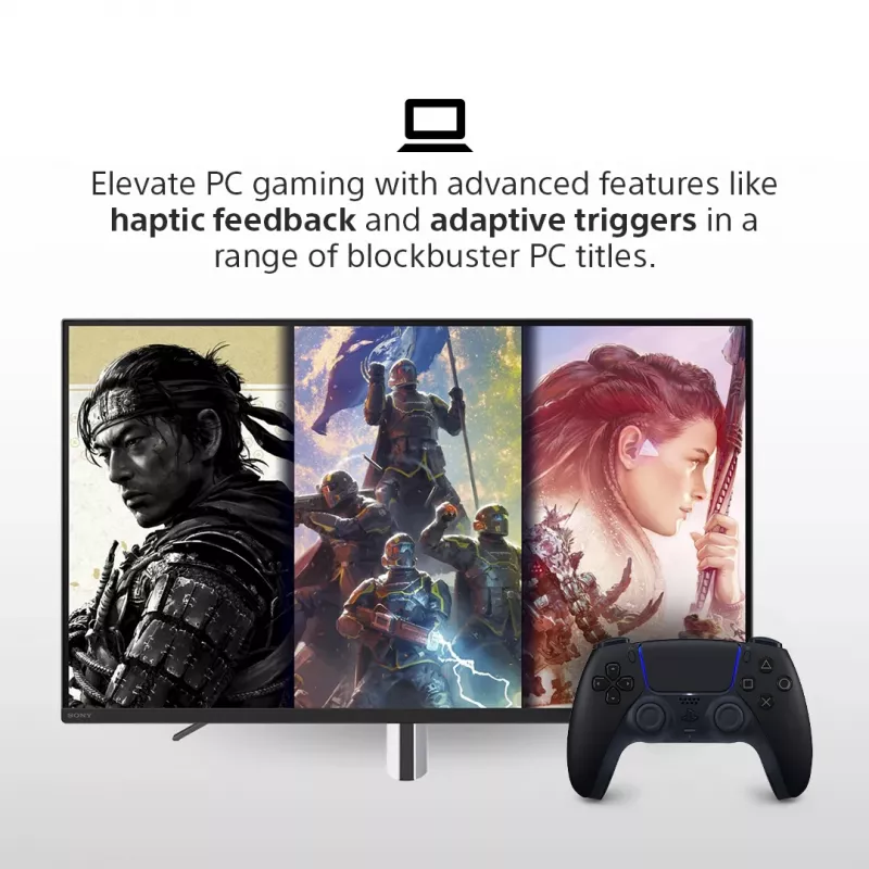 Gamepad Sony DualSense v3 Must — Bluetooth/USB, PS5, sisseehitatud aku, USB-C, juhtmega ja juhtmevaba
