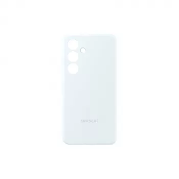 Nutitelefoni silikoonümbris Samsung Galaxy S24 — valge, kuni 6,2-tollistele ekraanidele