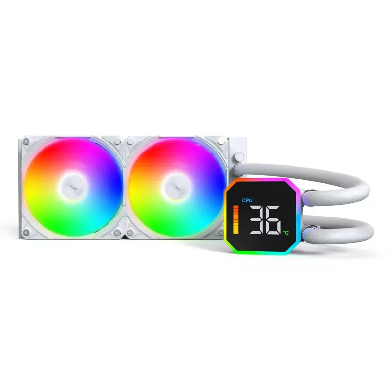 Montech HyperFlow Digital 240 Protsessori vedelikjahutussüsteem 12 cm Valge 1 tk