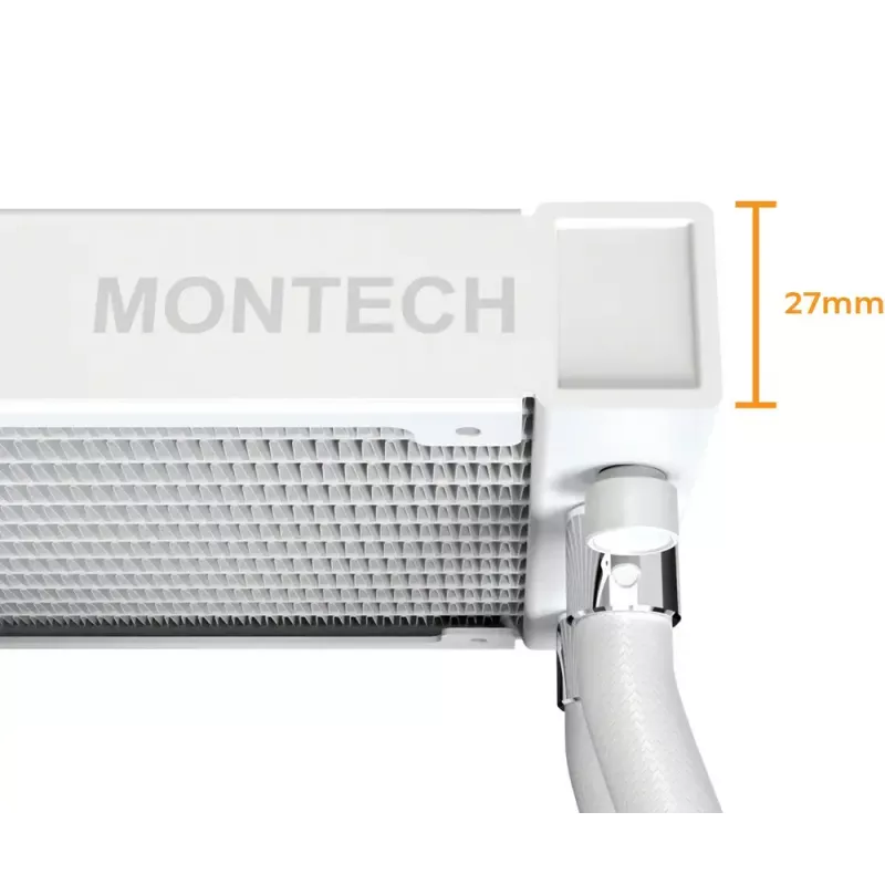 Montech HyperFlow Digital 240 Protsessori vedelikjahutussüsteem 12 cm Valge 1 tk