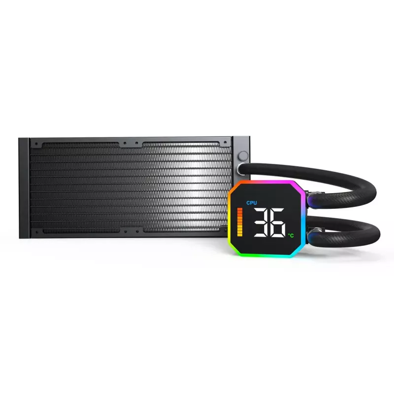Montech HyperFlow Digital 240 protsessori kõik-ühes vedelikjahuti 12 cm must 1 tk