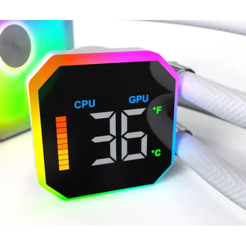 Montech HyperFlow Digital 240 protsessori kõik-ühes vedelikjahuti 12 cm must 1 tk