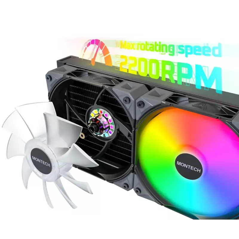 Montech HyperFlow Digital 240 protsessori kõik-ühes vedelikjahuti 12 cm must 1 tk