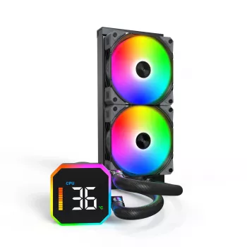 Montech HyperFlow Digital 240 protsessori kõik-ühes vedelikjahuti 12 cm must 1 tk