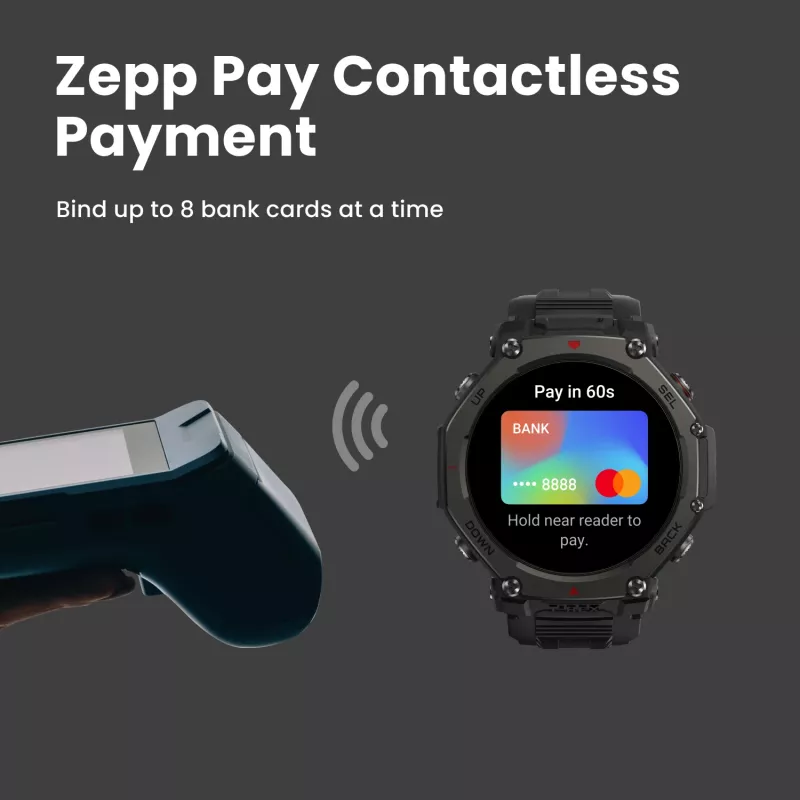 Nutikell Amazfit T-Rex 3 Pro AMOLED 1,5 tolli GPS Wi-Fi 700 mAh