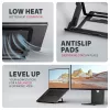 Axagon STND-LAB alumiiniumist statiiv sülearvutitele suuruses 10 inch–17,3 inch. Kaheksa reguleeritavat kõrgust ja nurka. Must versioon.