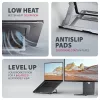 Axagon STND-LAG alumiiniumist alus sülearvutitele suurusele 10 tolli kuni 17.3 tolli. Kaheksa reguleeritavat kõrgust ja nurka. Hall versioon.