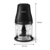 Elektriline köögihakkija Philips HR1501/00 1 L 450 W Must 5000 RPM plastiknõu roostevabast terasest tera 220-240V 50-60Hz