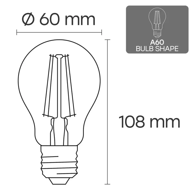 VISIONAL VS-B-10 LED pirn, 6 W, 840 lm, 3000 K