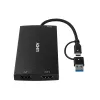 Lindy 43430 videokaabli adapter 0,11 m USB USB-C 2 x HDMI Must