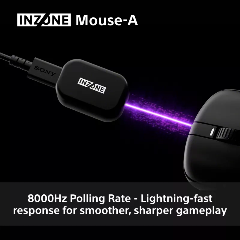 Juhtmeta mänguhiir Sony INZONE paremakäeline RF Optiline 30000 DPI, 70G kiirendus, keritav rullik
