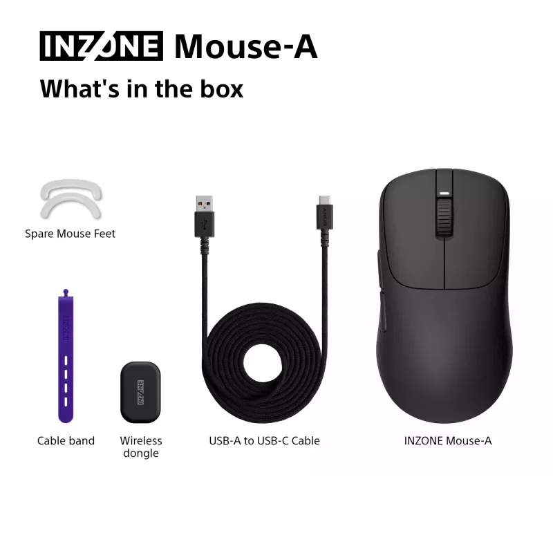 Juhtmeta mänguhiir Sony INZONE paremakäeline RF Optiline 30000 DPI, 70G kiirendus, keritav rullik
