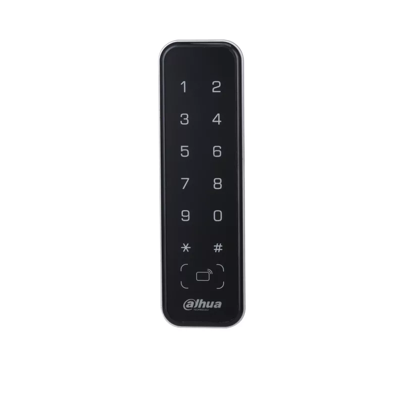 Ligipääsukontrolli lugeja DAHUA ASR2201A-D, must — 12 V DC, 1,7 W tüüpiline, 135×40×15 mm