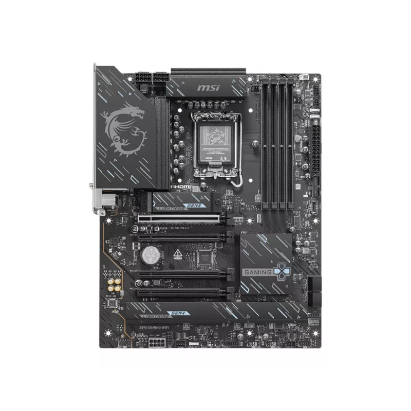 Emaplaat MSI Z890 Gaming WiFi — Intel Z890 ATX, LGA1851 (S1851), DDR5, 4x DIMM, Wi‑Fi 7, 2.5GbE, 3x M.2