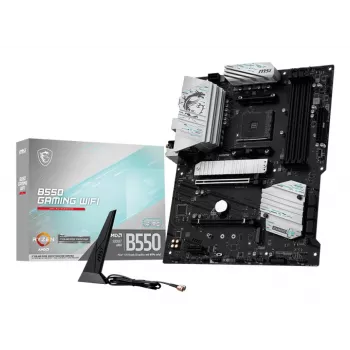 Emaplaat MSI B550 GAMING WIFI ATX — AMD B550, Socket AM4, DDR4, 4 DIMM, 128 GB, Wi‑Fi 5, Gigabit LAN