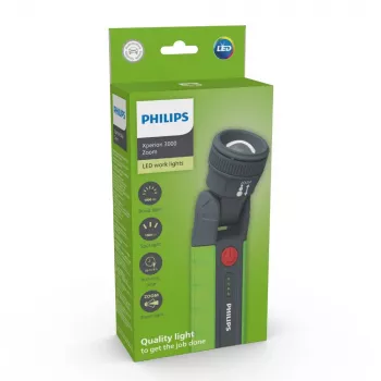 Philips Xperion 3000 LUMX30ZOOMX1 Zoom, LED, 1000 lm, 1000 lm, roheline, hall, aku, 9 h