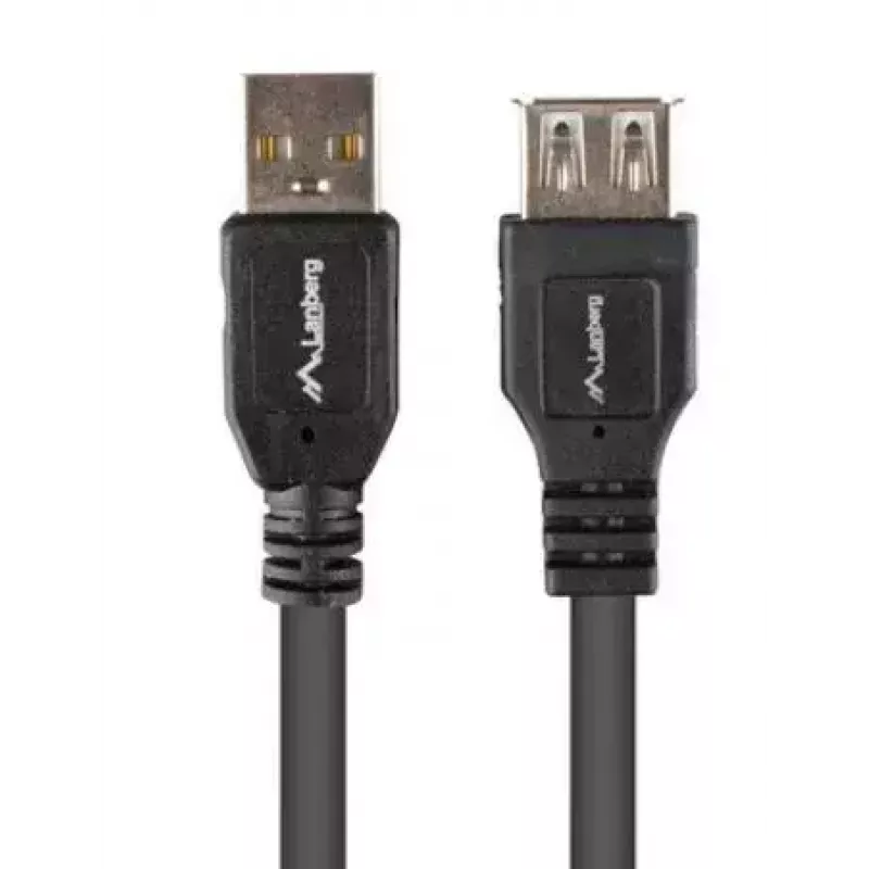 LANBERG USB-A–USB-A kaabel 2.0, isane–emane, 1,8 m, must