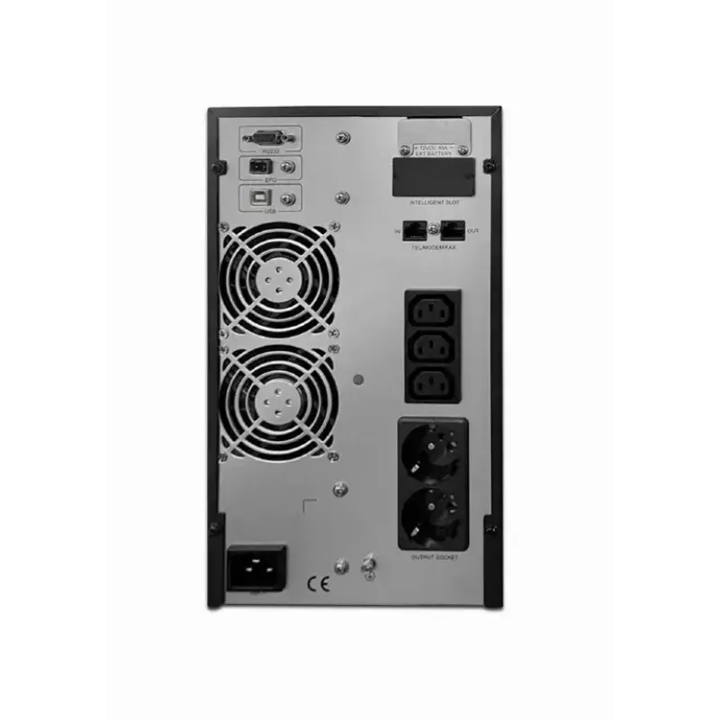 Katkematu toiteallikas UPS Gembird EG-UPSO-3000 topeltkonversioon võrgus 3 kVA 2700 W 5x Type F pistikupesa LCD
